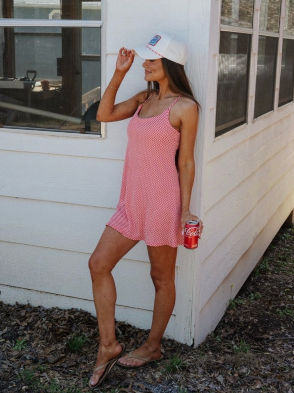 Olivaceous Pink Mini Slip Dress Romper